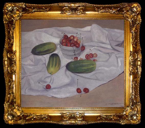 framed  Felix Vallotton Still life with Cucumbers, ta009-2